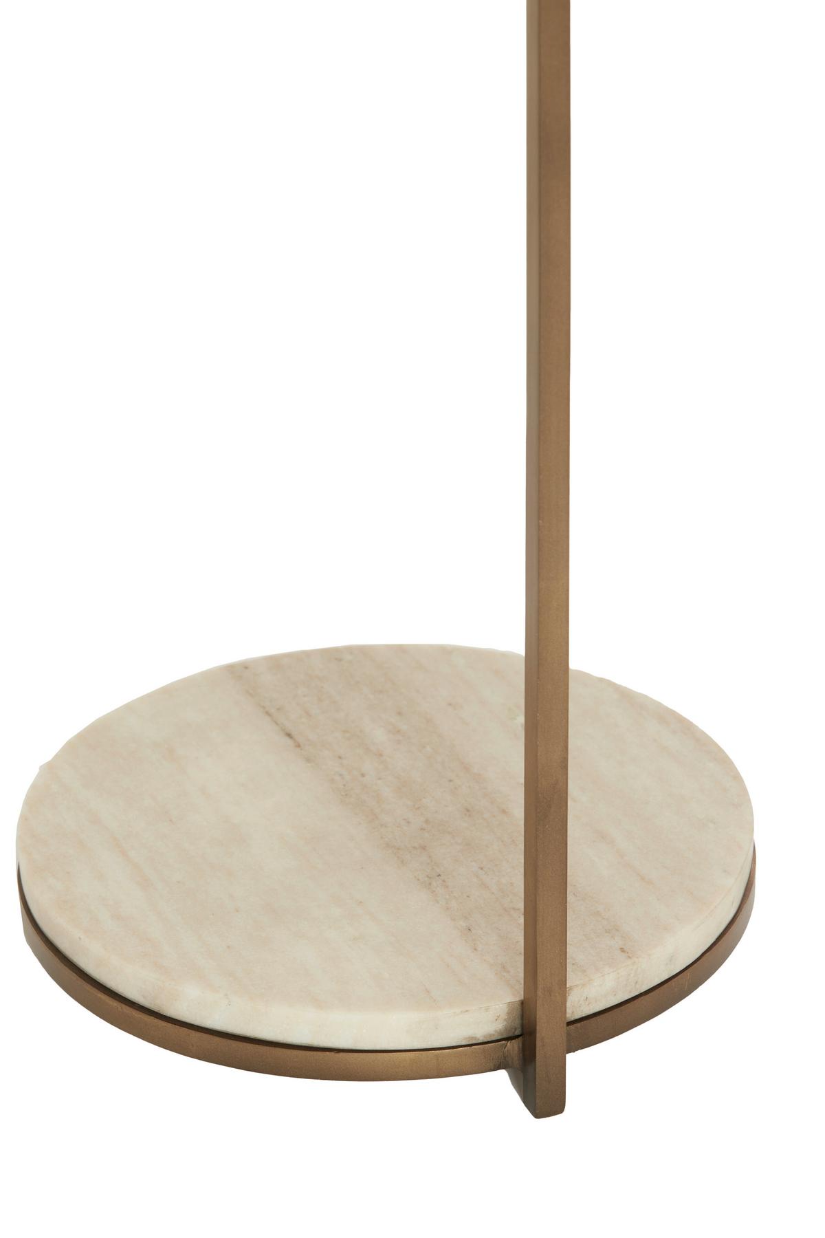 STOLIK BOCZNY 8057782_LEDA - kolor brązu/kolor piaskowy, Trend, kamień/metal (26/26/76cm) - Light & Living