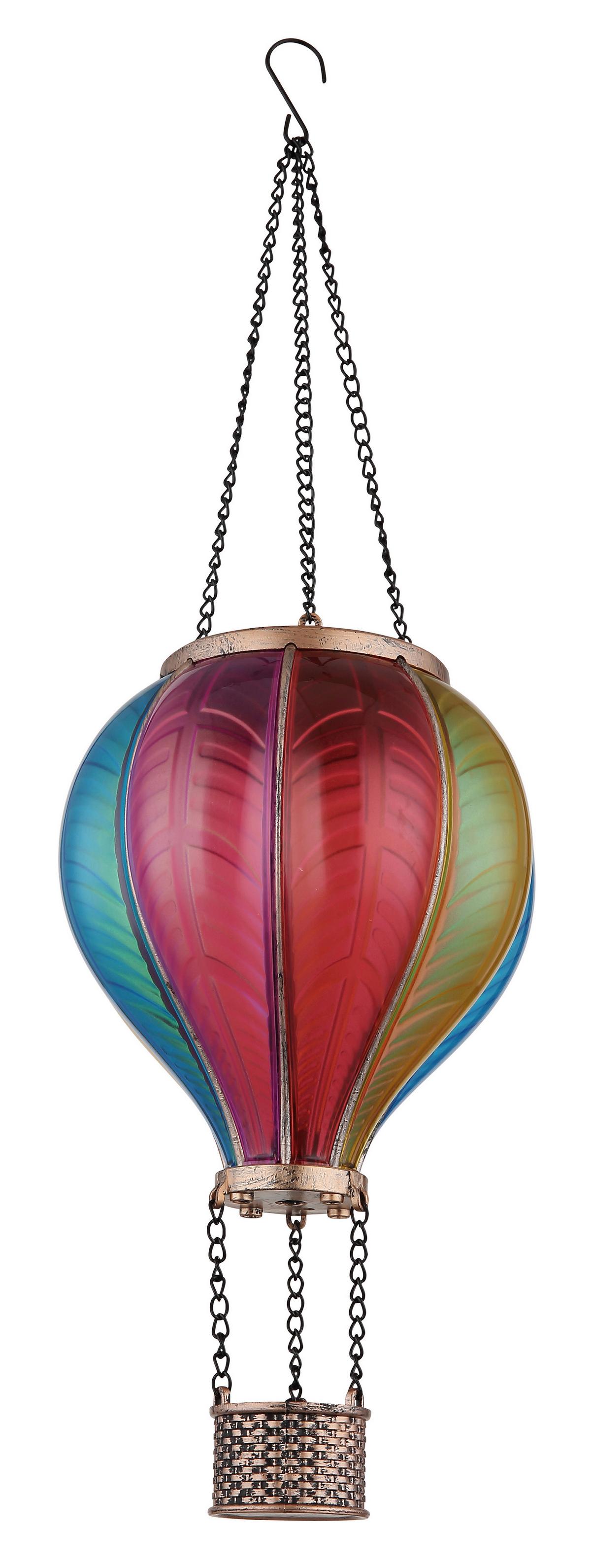 LAMPA SOLARNA BALLOON - czarny/różnokolorowy, Basics, tworzywo sztuczne/metal (14,5/22cm) - Ambia Garden