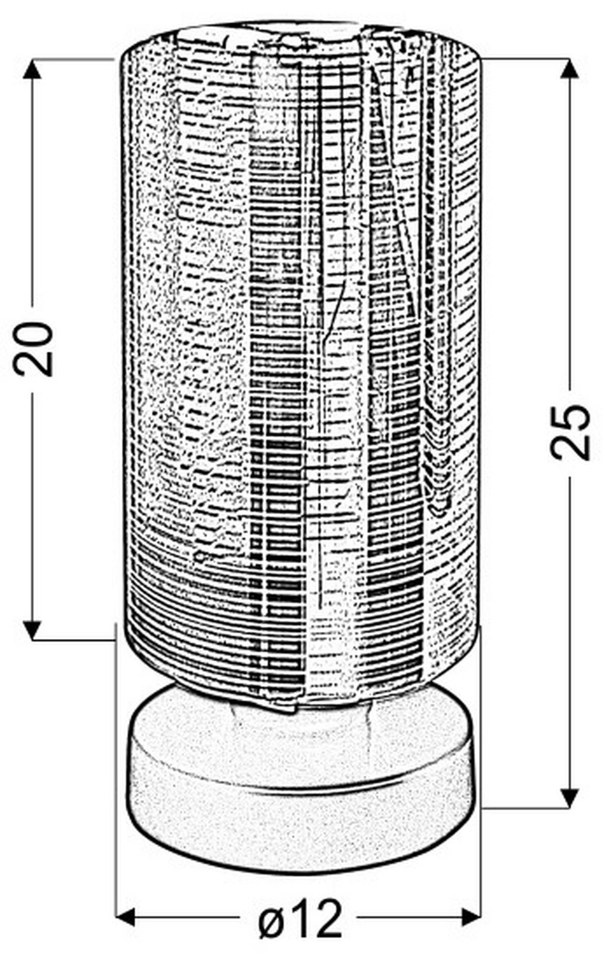 Svjetiljka Stolna 41-53893 - boje kroma/crna, Basics, staklo/metal (12/12/25cm)