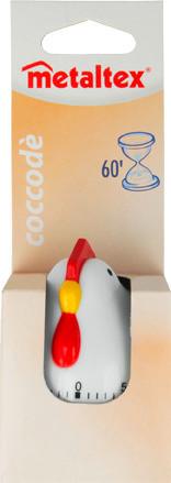 Konyhai Időmérő Kakas - fehér, Basics, műanyag (5,6/15,5/5,4cm) - Metaltex