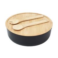 Set Za Salatu Magnus - prirodne boje/crna, Konvencionalno, prirodni materijali (30,5/9,5cm) - Mömax