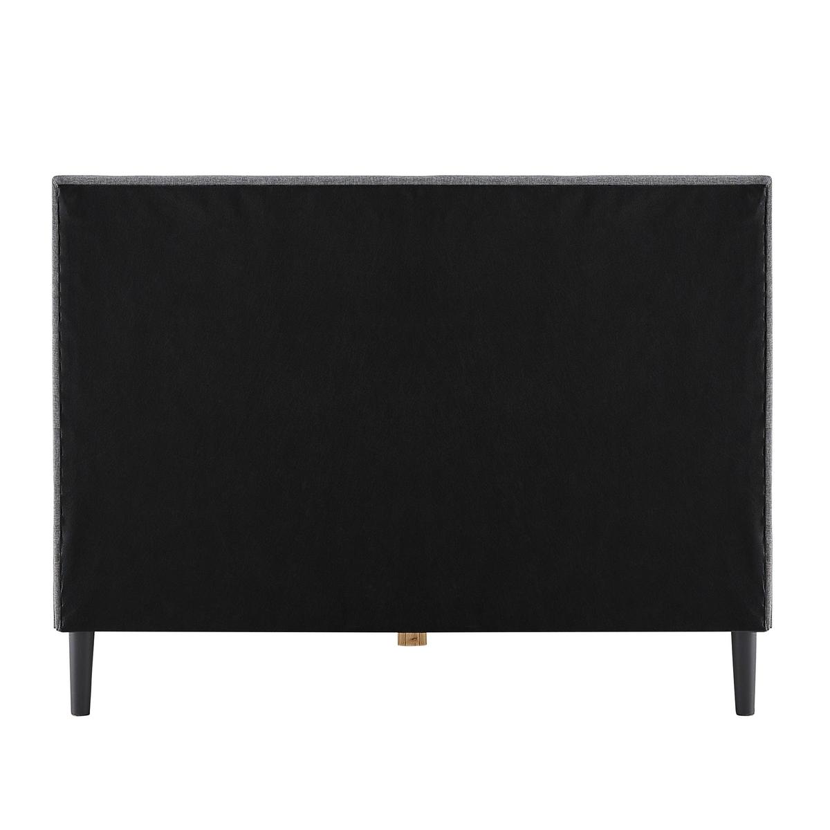Bett Janis in Grau ca. 120x200cm - Schwarz/Grau, KONVENTIONELL, Holz/Textil (120/200cm) - Based
