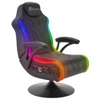 Gamingsessel Monsoon RGB 4.1 c a. 66x105x82cm Schwarz - Schwarz, MODERN, Kunststoff/Textil (66/105/82cm) - X Rocker