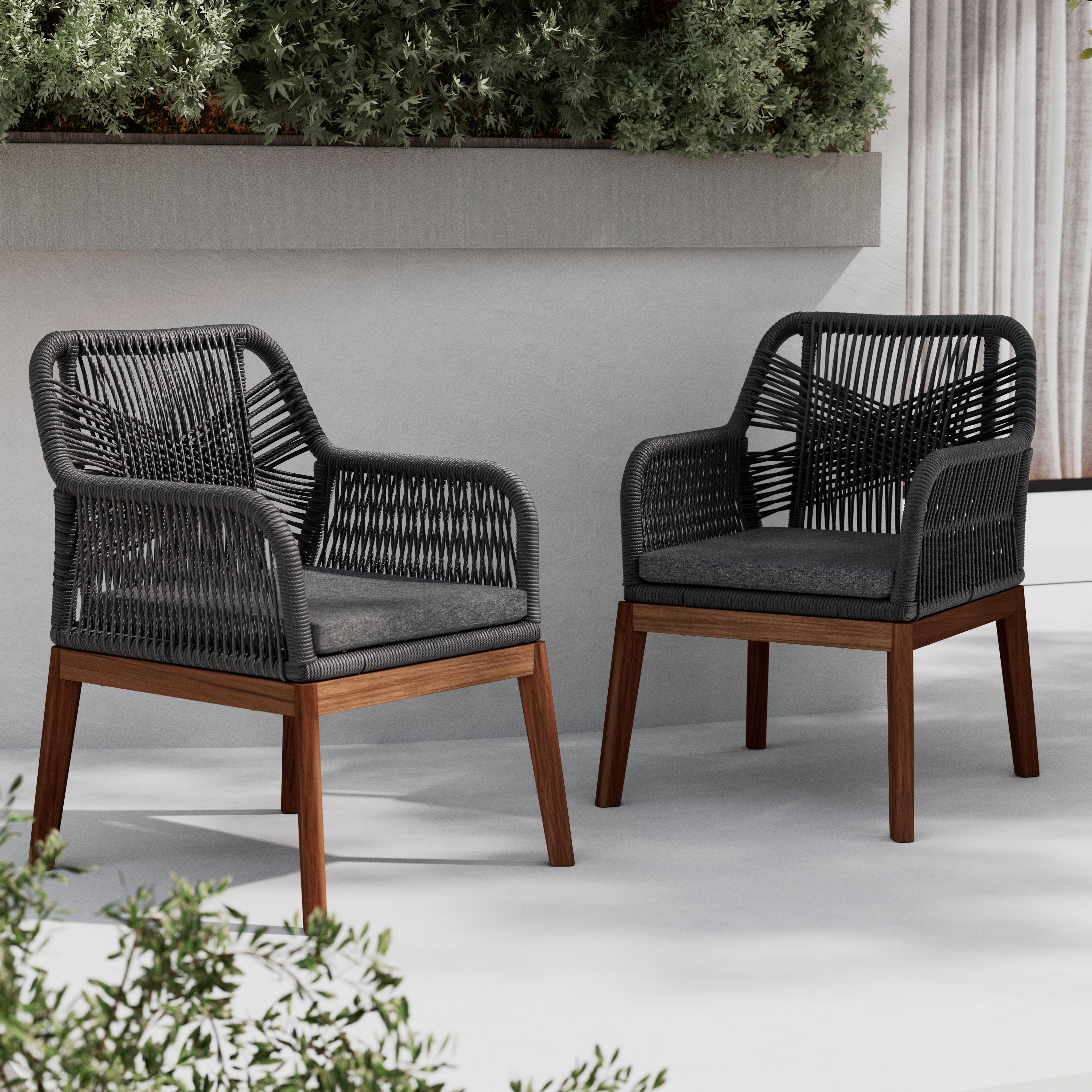 Stolica Vrtna Finn - boje tikovine/siva, Moderno, metal/drvo (64/87/65cm) - Mömax