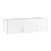 Aufsatzschrank in Weiss - Weiss/Alufarben, Konventionell, Holzwerkstoff/Kunststoff (135/40/58cm) - Mömax