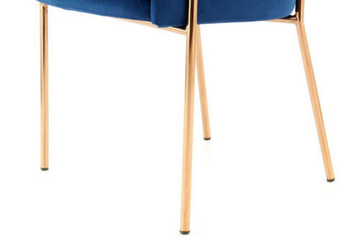 Karosszék Vnzpv-Blu - aranyszínű/kék, Modern, műanyag/textil (58/79/57cm) - Kayoom