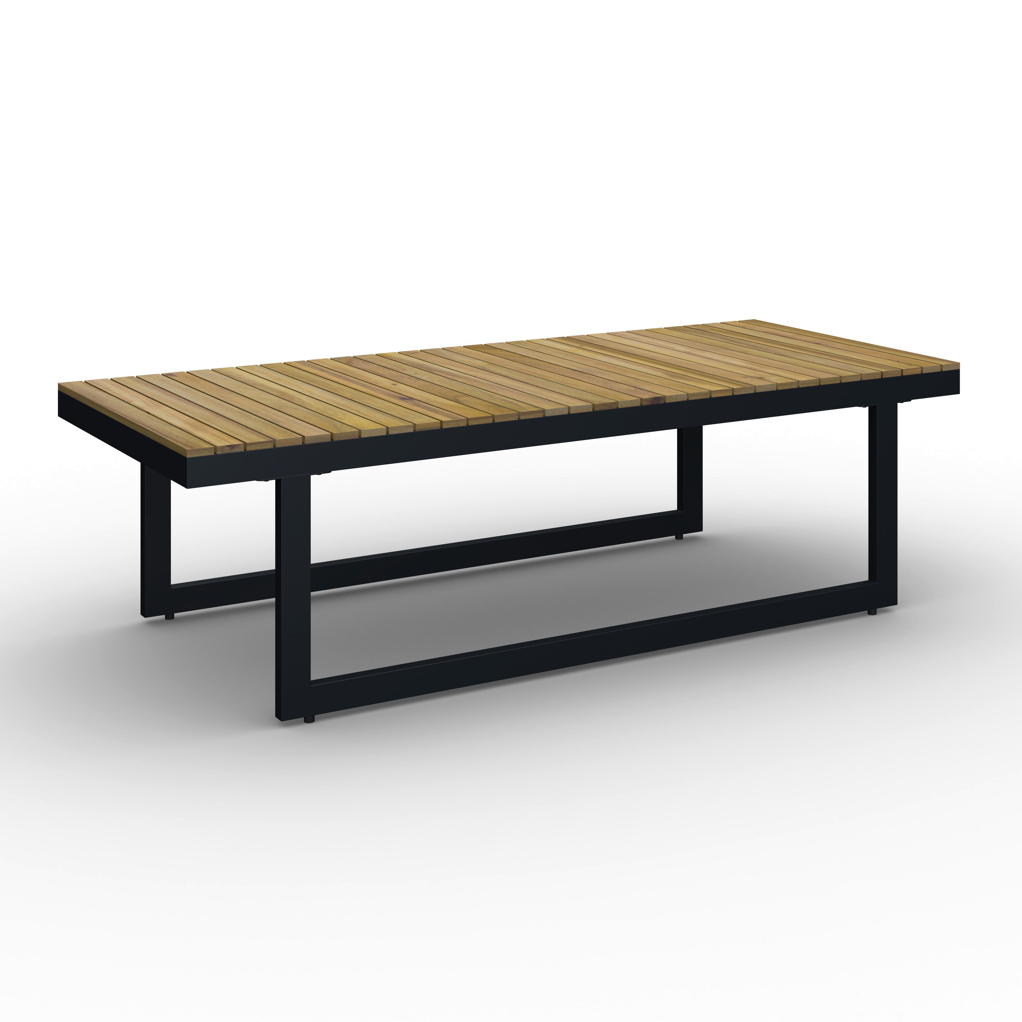 LOUNGEGRUPP MARLA - svart/akaciefärgad, Modern, metall/trä - Bessagi Garden
