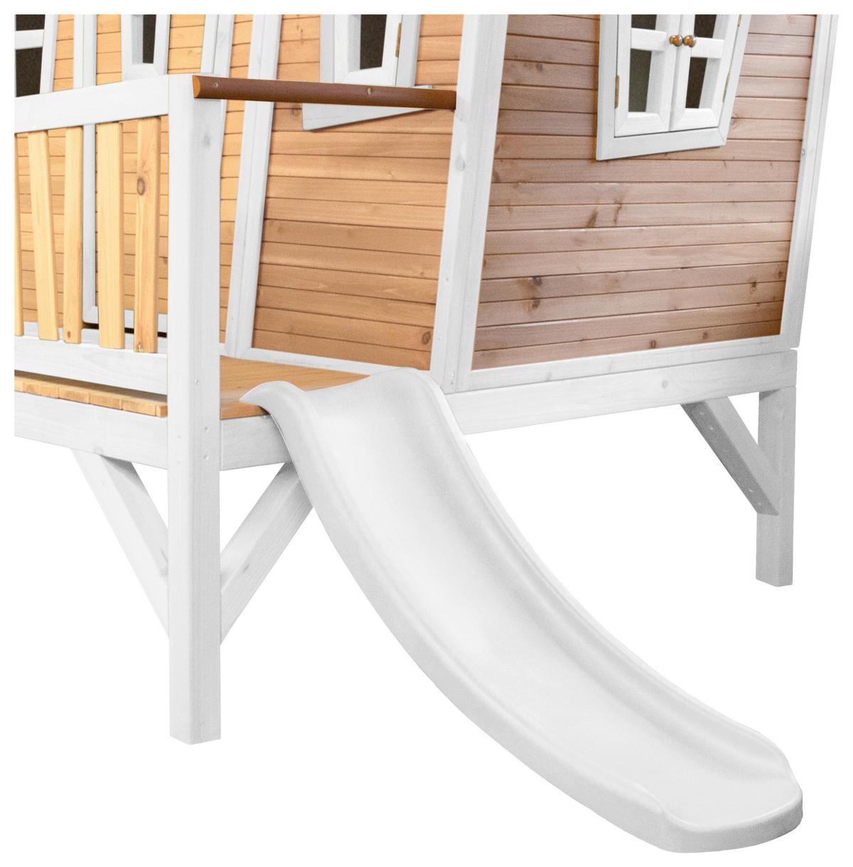 Speilhaus "Emma", Braun, Weiß - Weiß/Braun, KONVENTIONELL, Holz/Kunststoff (123/12,8/152cm) - Ambia Garden