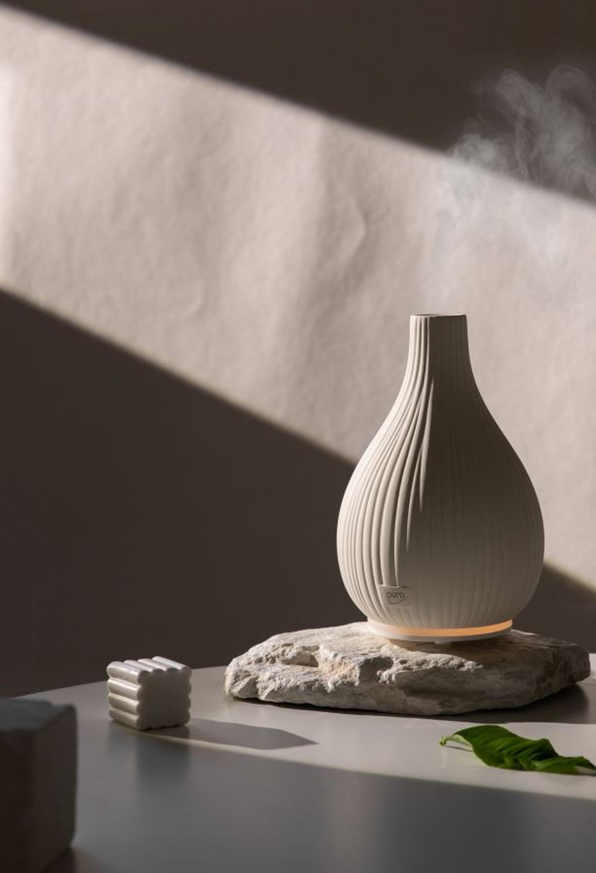 DYFUZOR ZAPACHOWY AROMA VASE BEIGE - beżowobrązowy, Basics (23cm) - Ipuro