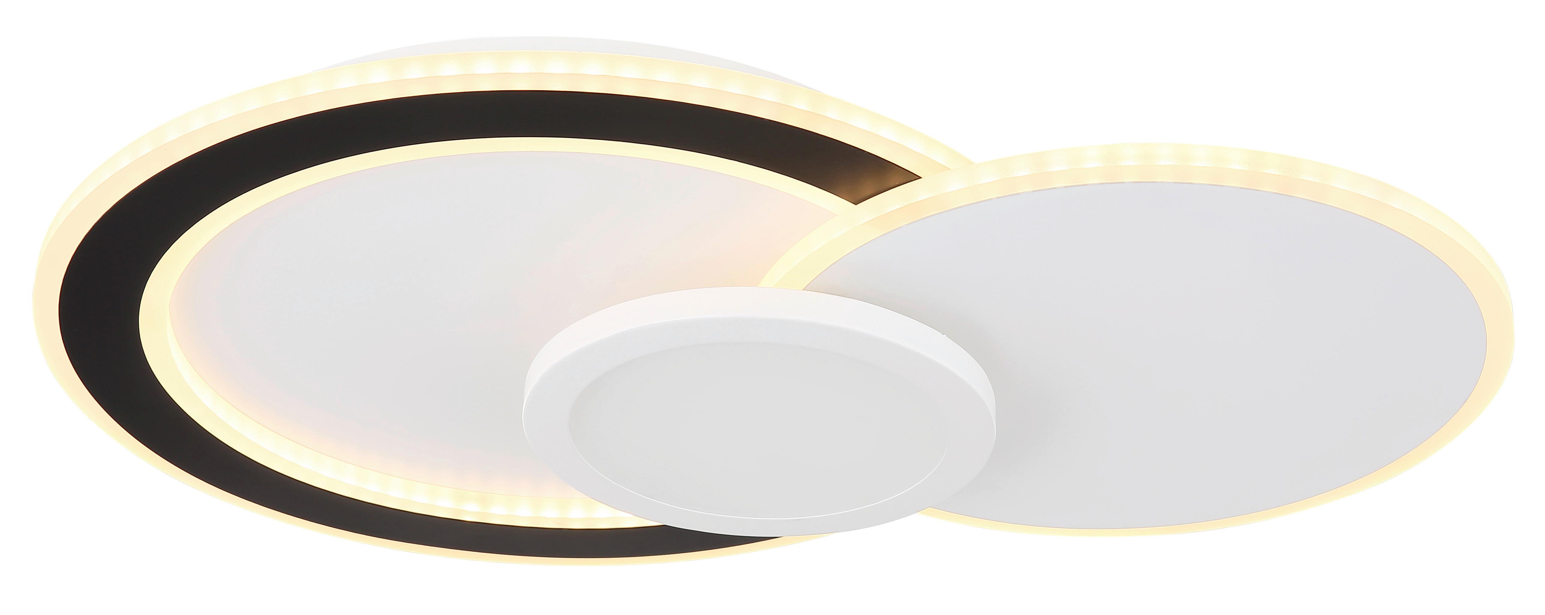 LED Mennyezeti Lámpa 41394-40 Gisell - fekete/opál, Trend, műanyag/fém (57,5/40/8,5cm) - Globo