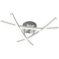 LED-Deckenleuchte Kristina Silber-/Chromfarben max. 18 W - Chromfarben/Silberfarben, MODERN, Kunststoff/Metall (52/11cm) - Mömax