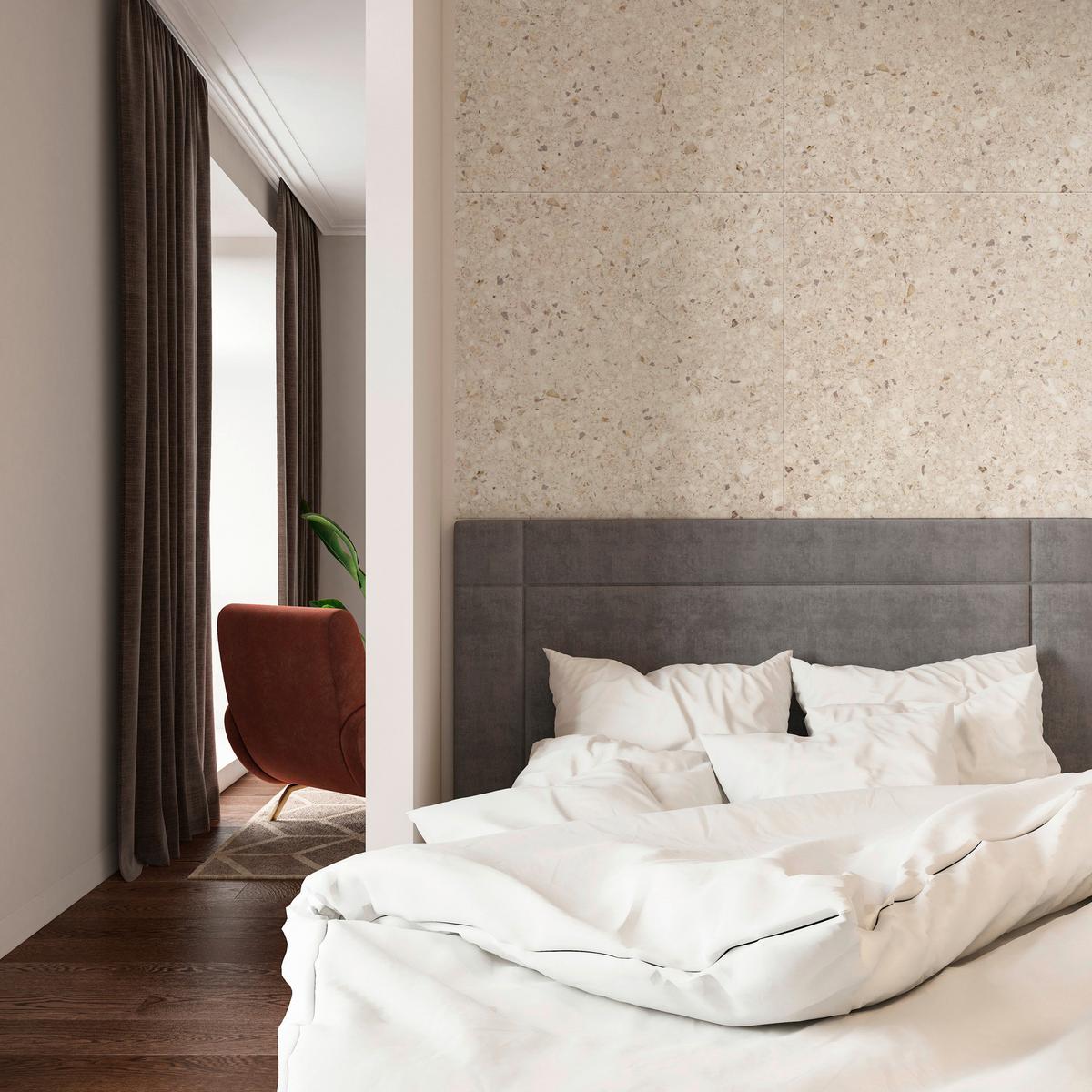 Akustikpaneel Beige Marmoroptik ca. 60x60cm - Perlmutt, Basics, Textil (60/60cm)