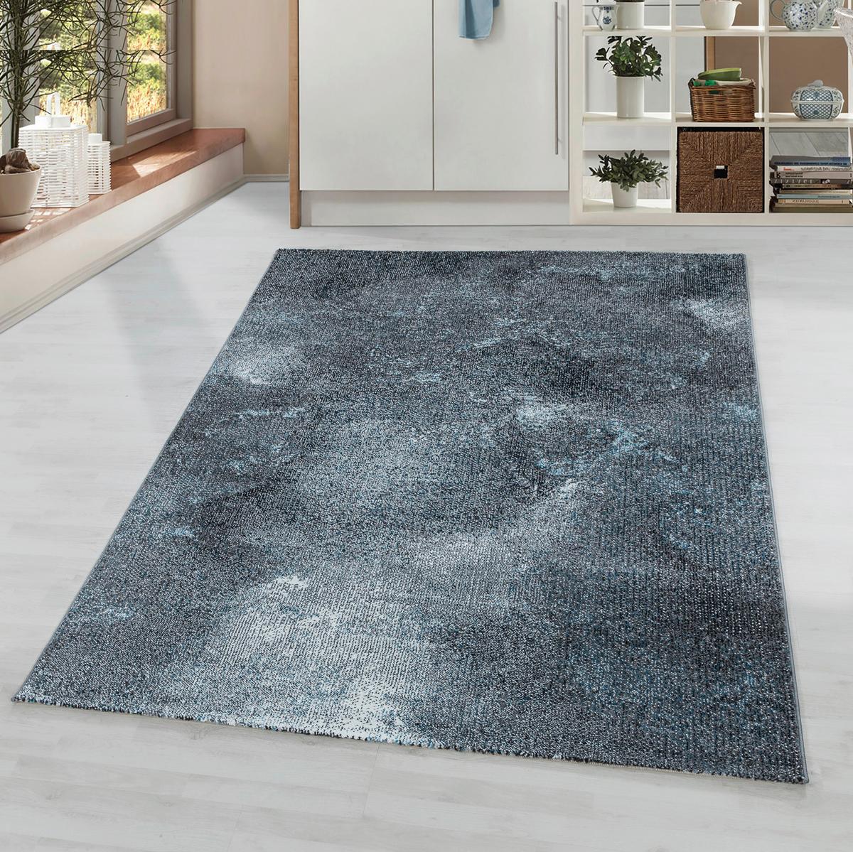 Webteppich Ottawa Blau ca. 80x150cm - Blau, Design, Textil (80/150cm)