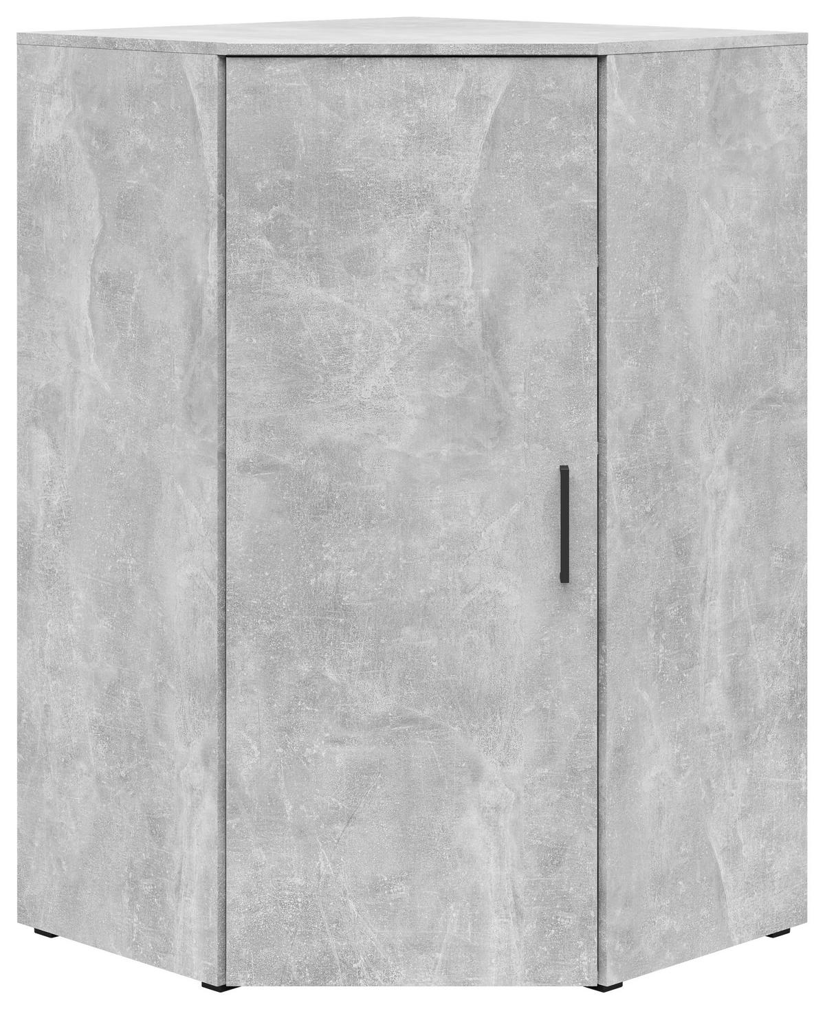 Eckkommode Multistauraum Grau - Schwarz/Grau, Modern, Holzwerkstoff/Kunststoff (71,5/115/71,5cm) - Premium Living
