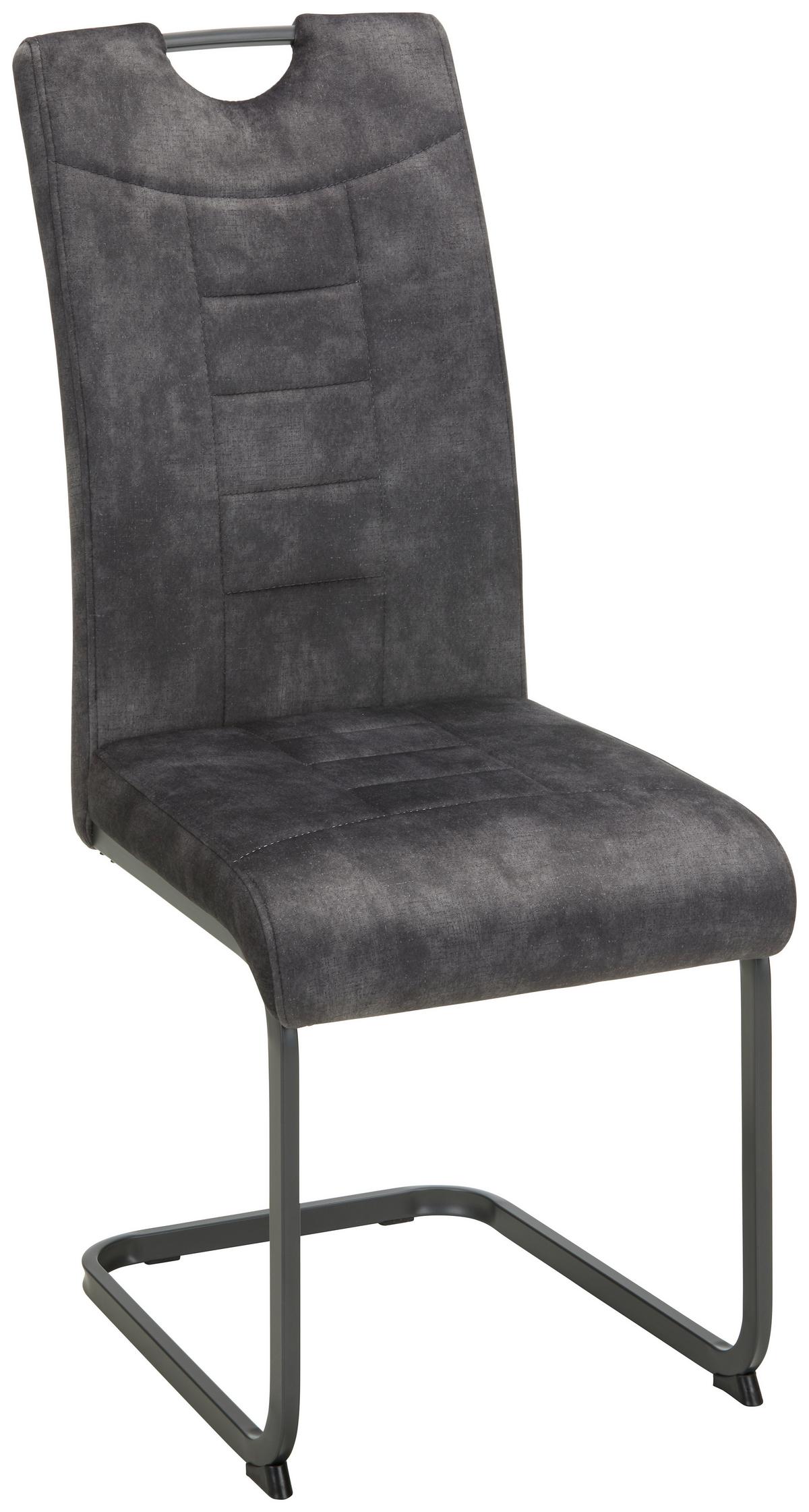 Szánkótalpas Szék Ruby 2 - antracit/szürke, Modern, textil/fém (43/100/58cm) - Mömax