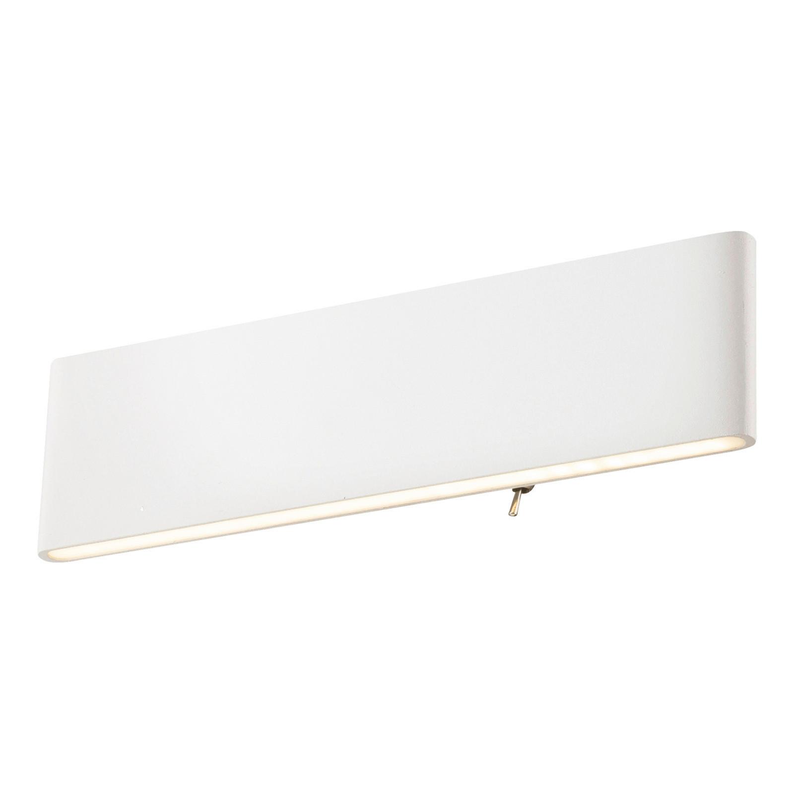 LED-Wandleuchte Siegfried in Weiß max. 12 Watt - Weiß, Design, Kunststoff/Metall (29.5/3.5/8cm) - Globo