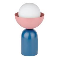 LAMPA STOŁOWA DECOR BOWL TABLE E14 BL - różowy/niebieski, Basics, metal/szkło (20/36,5cm) - Osram