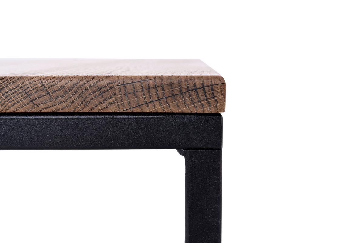 Couchtisch B152413 Jonas - Eichefarben/Schwarz, Natur, Holz/Metall (110/60/40cm) - Globo
