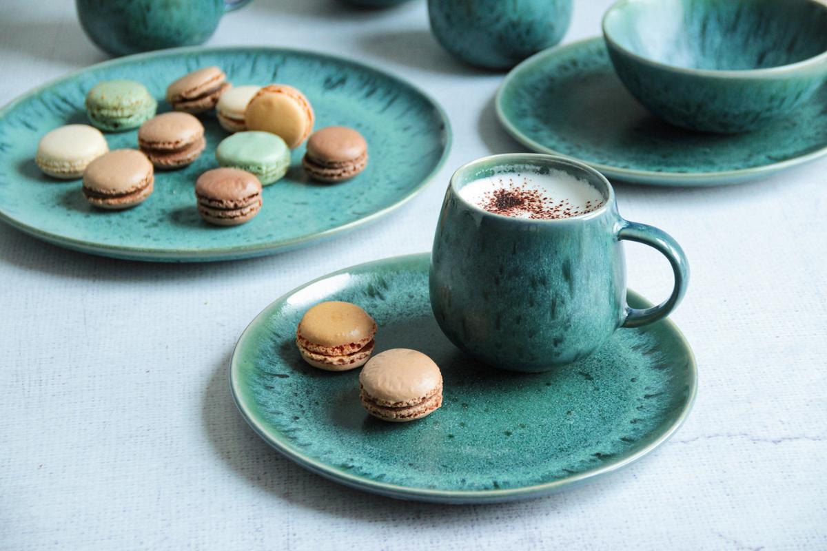 TASSENSET 935557 CARELLIA KAFFEEBECHER - Blau, Basics, Keramik (8/9cm) - Mäser