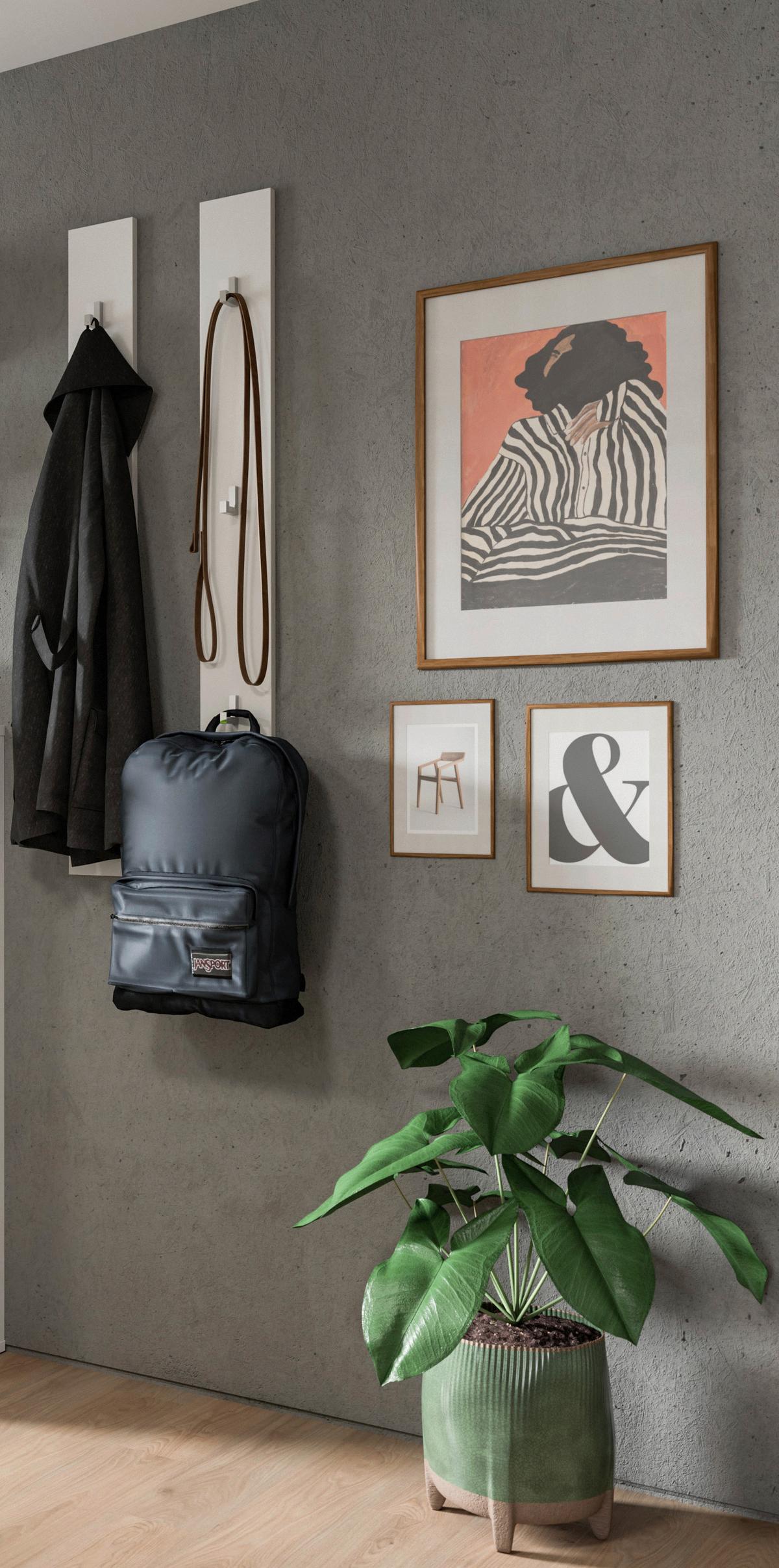 GARDEROBENPANEEL PROJEKT X - Weiss Hochglanz/Weiss, Design, Holzwerkstoff (13cm) - Livetastic