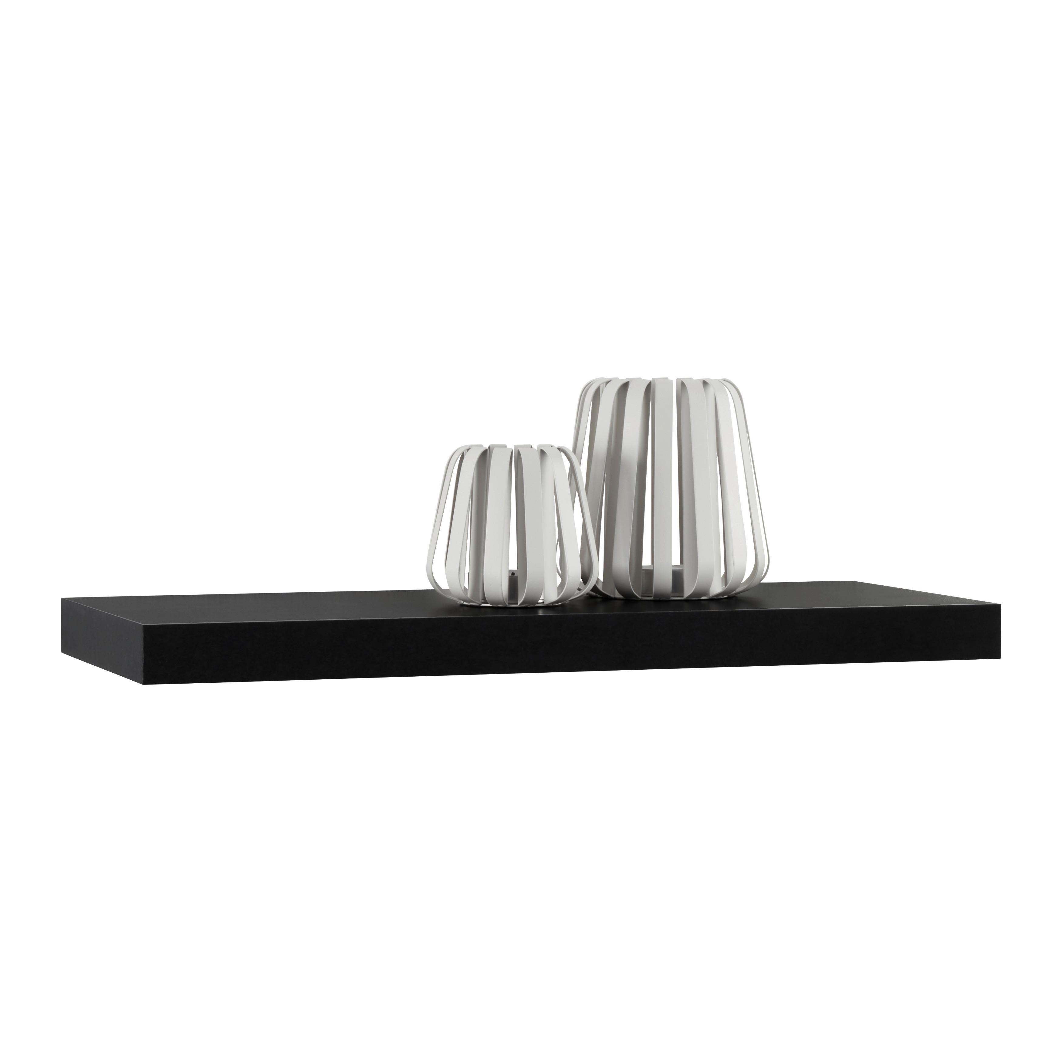 Stenska Polica Mister Office, Črna, 60 Cm - črna, Moderno, leseni material (60/4/24cm) - Mömax