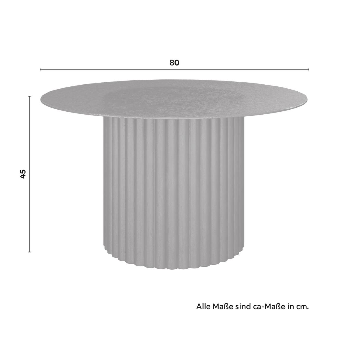 Couchtisch Zelia Braun/Walnussfarben MDF - Walnussfarben/Braun, MODERN, Glas/Holz (80/80/45cm) - Bessagi Home