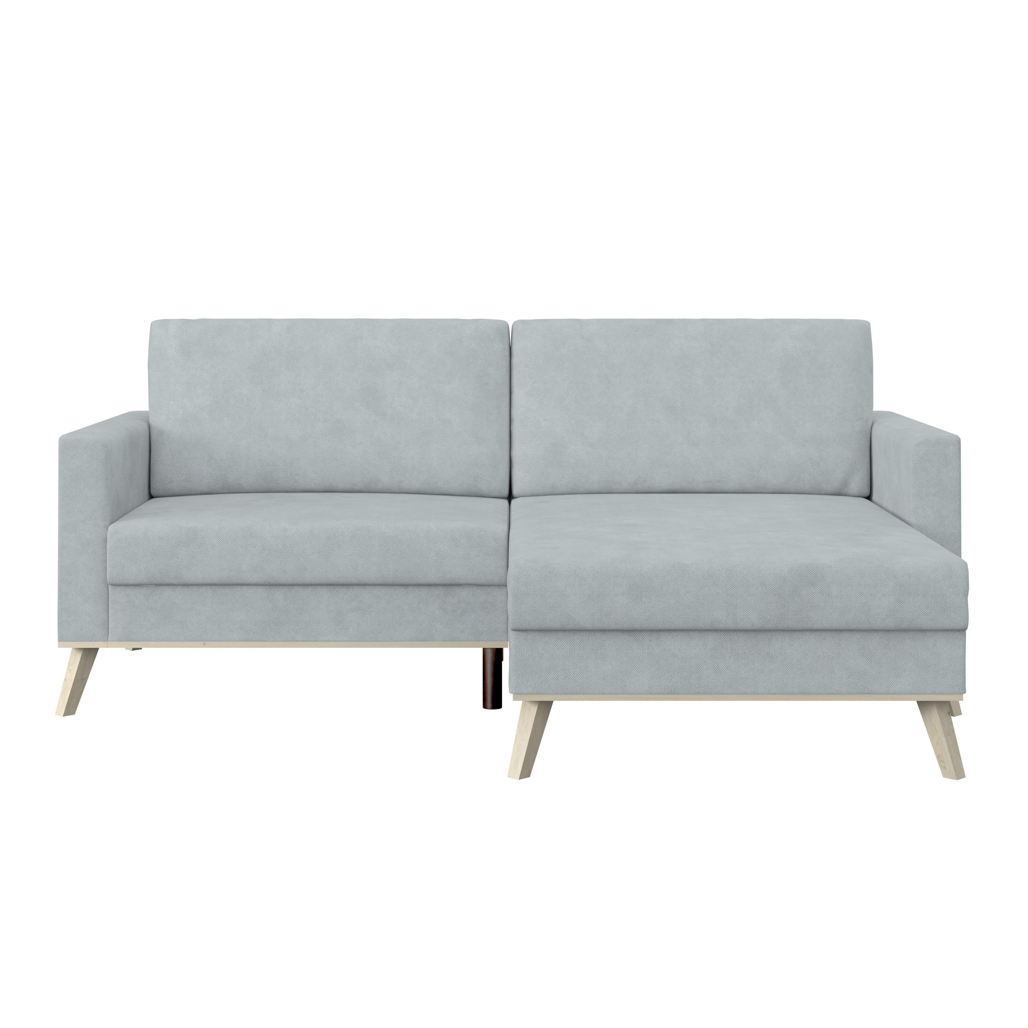 Coltar CARINI - argintiu/crem, Basics, textil (222/152cm) - Modern Living