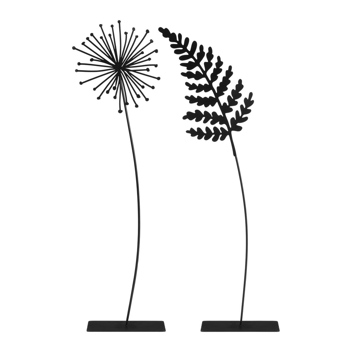 Dekor Virág Felia - fekete, Konventionell, fém (60cm) - Modern Living