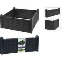 Magaságyás Garden - fekete, műanyag (45/45/18,5cm)