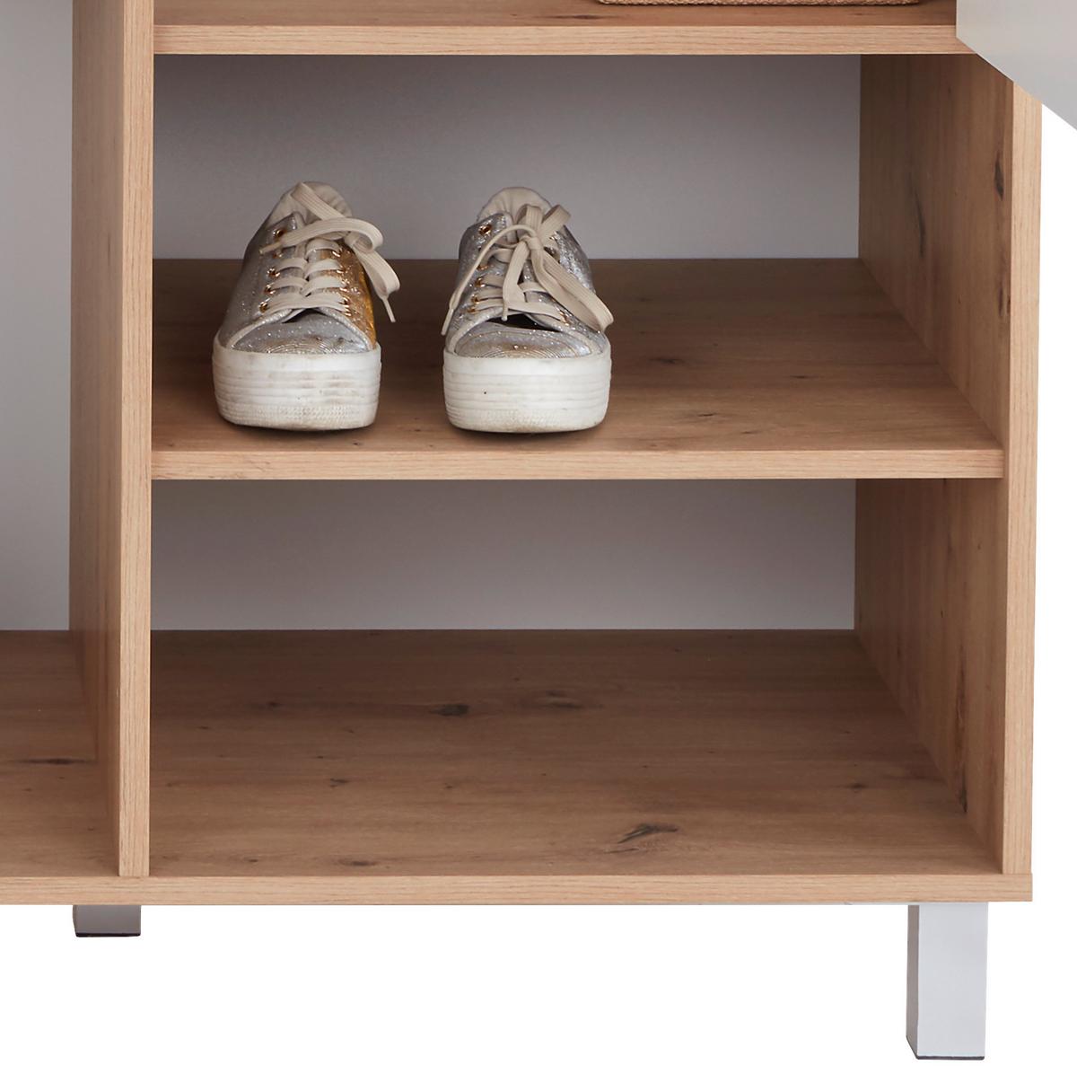 Ormar Za Odjeću Box - bijela/hrast Artisan, Moderno, drvni materijal/plastika (147/205/55cm) - Modern Living