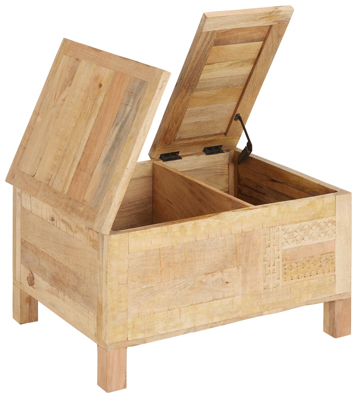 Dohányzóasztal Rusztikus Carl - natúr, Lifestyle, fa (75/60/45cm) - Zandiara