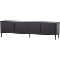 LOWBOARD Gunnar Schwarz B: 200cm - Schwarz, Design, Holz/Metall (200/56/44cm) - Livetastic