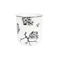 Kaffeebecher Shiva aus Porzellan ca. 300ml - Weiss/Schwarz, Lifestyle, Keramik (8,4/9,2cm) - Mömax