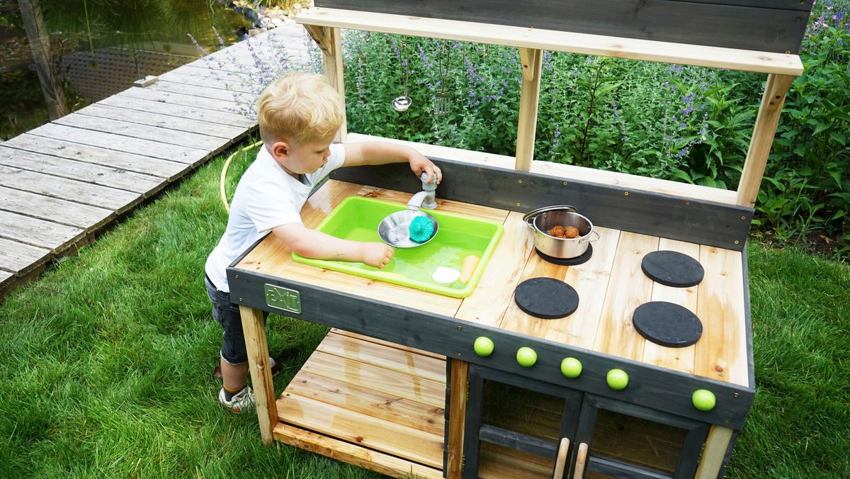 Otroška Vrtna Kuhinja Exit Yummy 200 - siva, Konvencionalno, umetna masa/les (102/55/115cm) - EXIT Toys