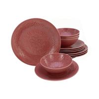 Jedilni Servis Orient Mandala, 12-Delni - temno roza, Trend, keramika - Creatable