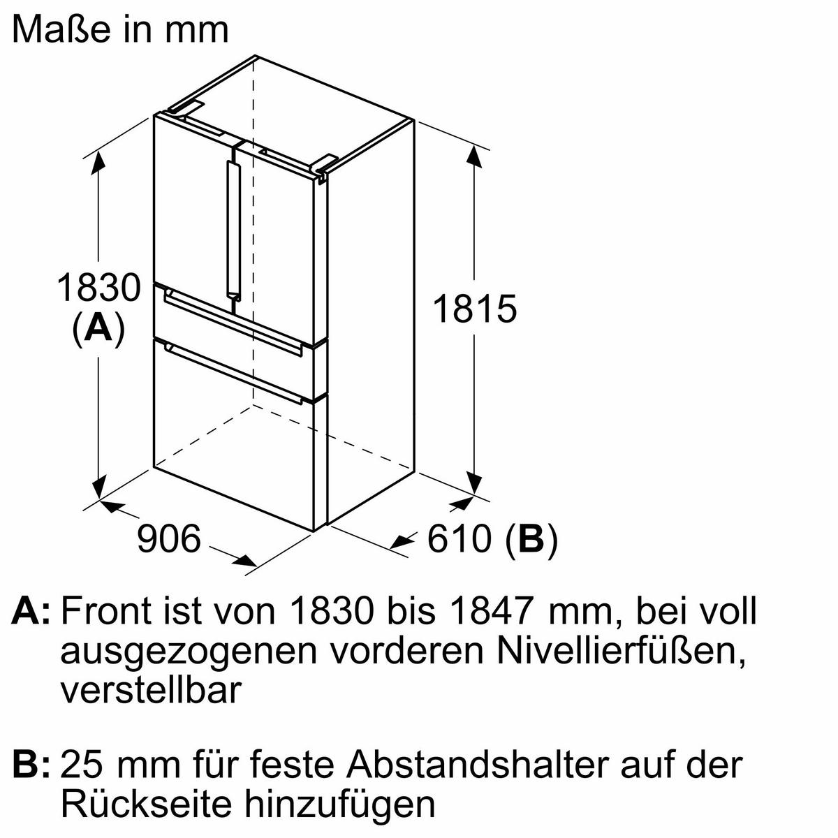 French-Door KF96RSBEA Schwarz - Schwarz, MODERN, Glas/Metall (90,5/183/73,6cm) - Siemens