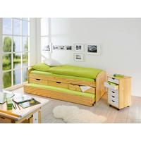 Ausziehbett Marinella Kiefer - Kieferfarben, Basics, Holz/Kunststoff (90/200cm) - MID.YOU