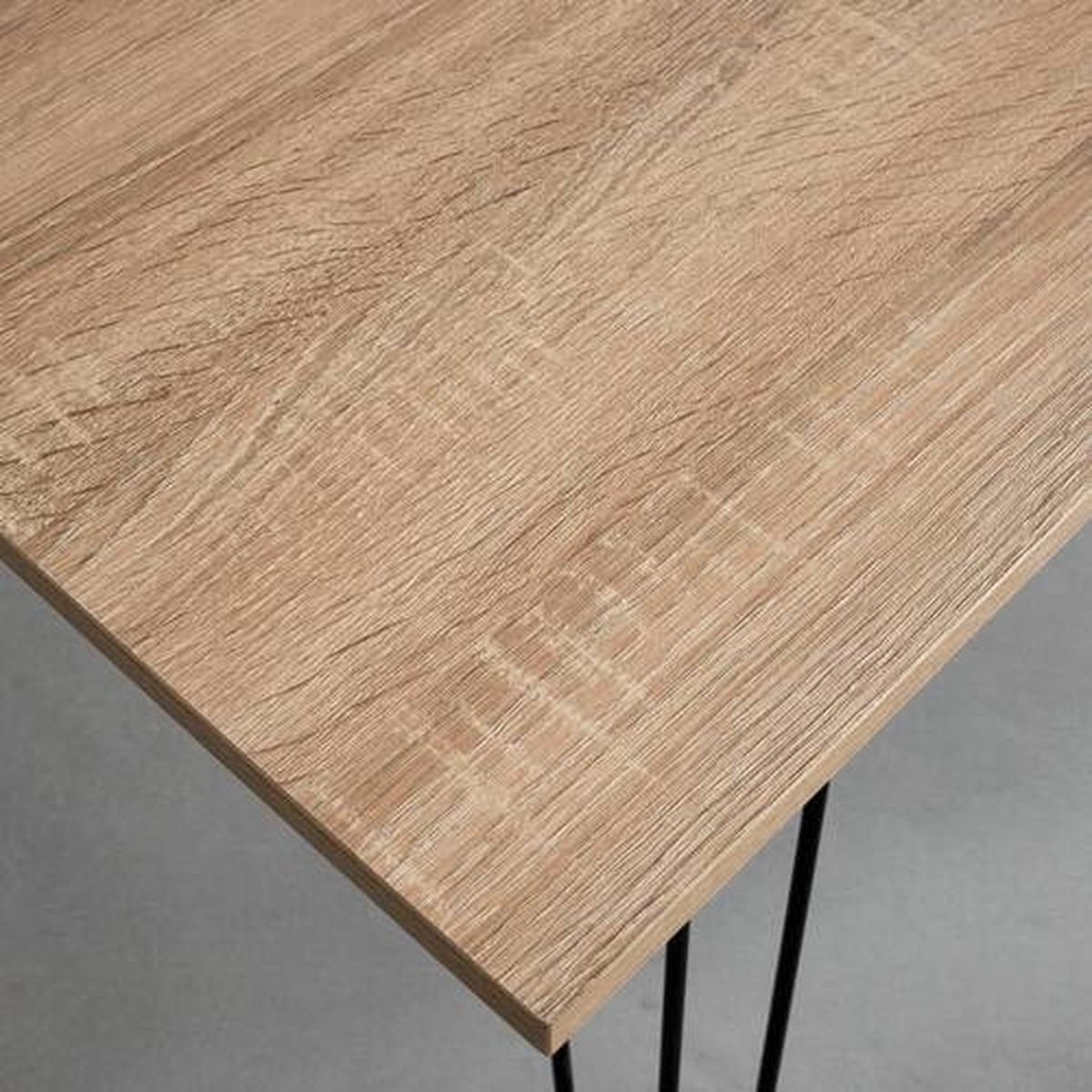 BIURKO JULIAN - kolor dębowy/czarny, Modern, materiał drewnopochodny/metal (150/70/75cm) - Bessagi Home