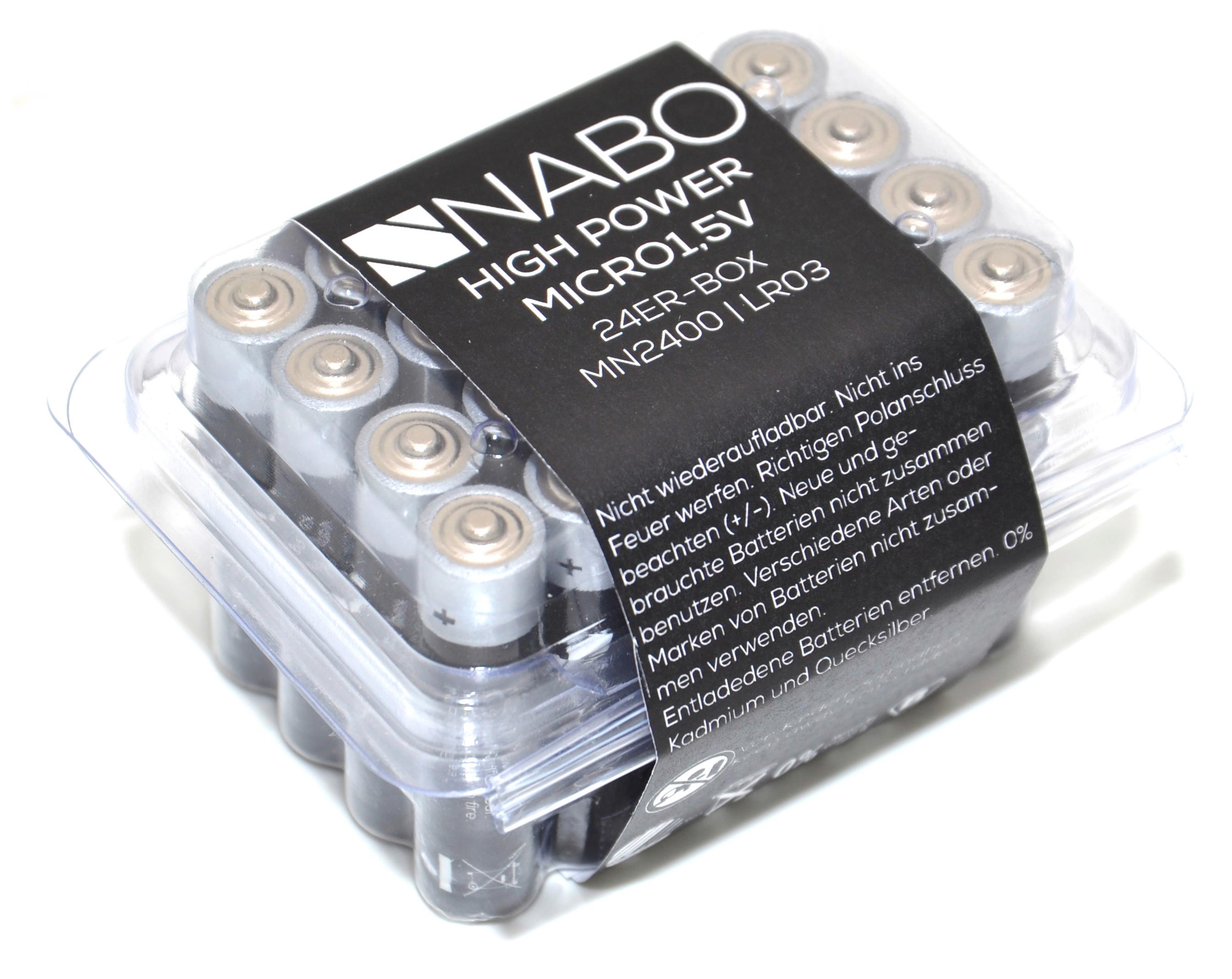 Batterie Nabo 1,5 Volt 24er Box - (8/4,5/6cm)