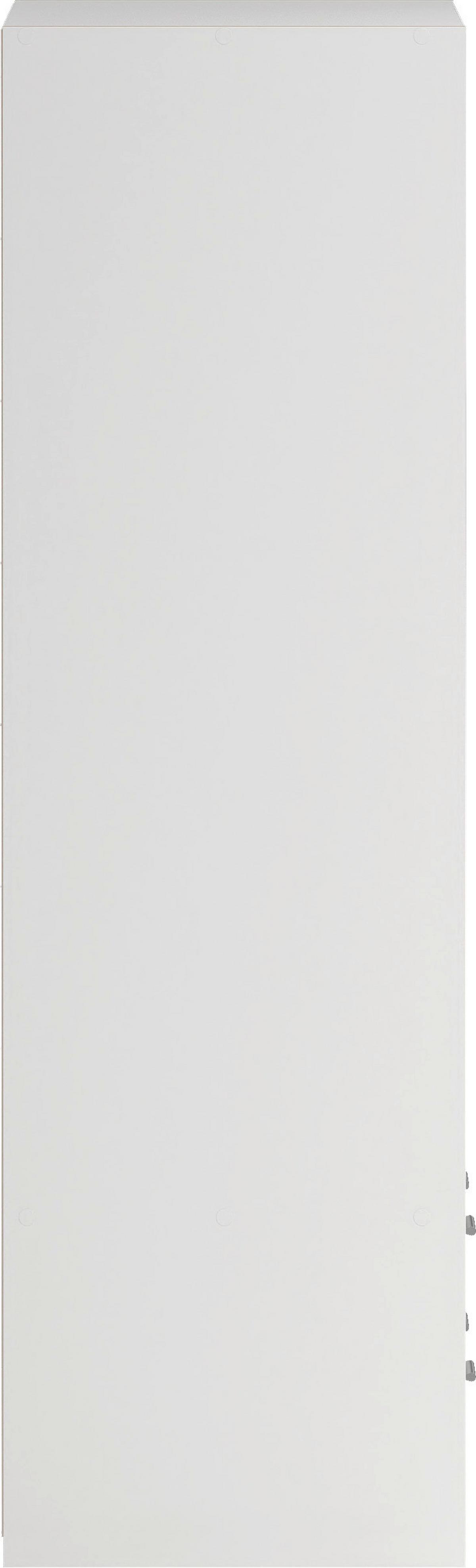 Omara Z Drsnimi Vrati Line, Bela - srebrne barve/bela, Moderno, kovina/leseni material (121,2/200/60,3cm) - MID.YOU