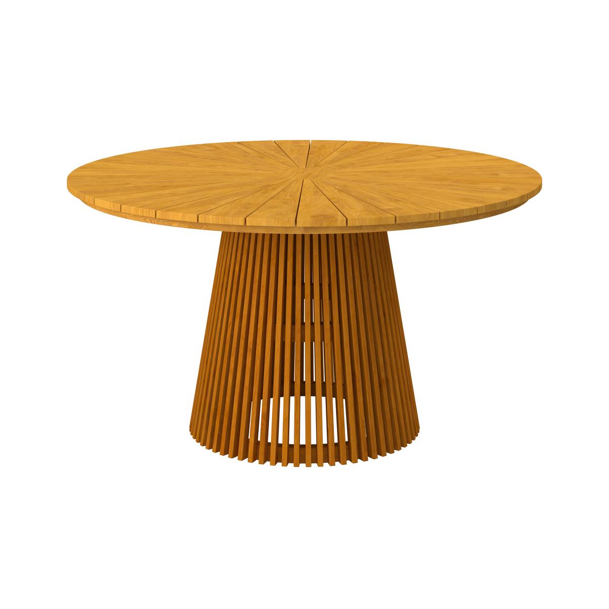 Gartentisch Sanja Massiv Teak ca. Ø 140x76 cm - Teakfarben, MODERN, Holz (140/76cm) - Bessagi Garden