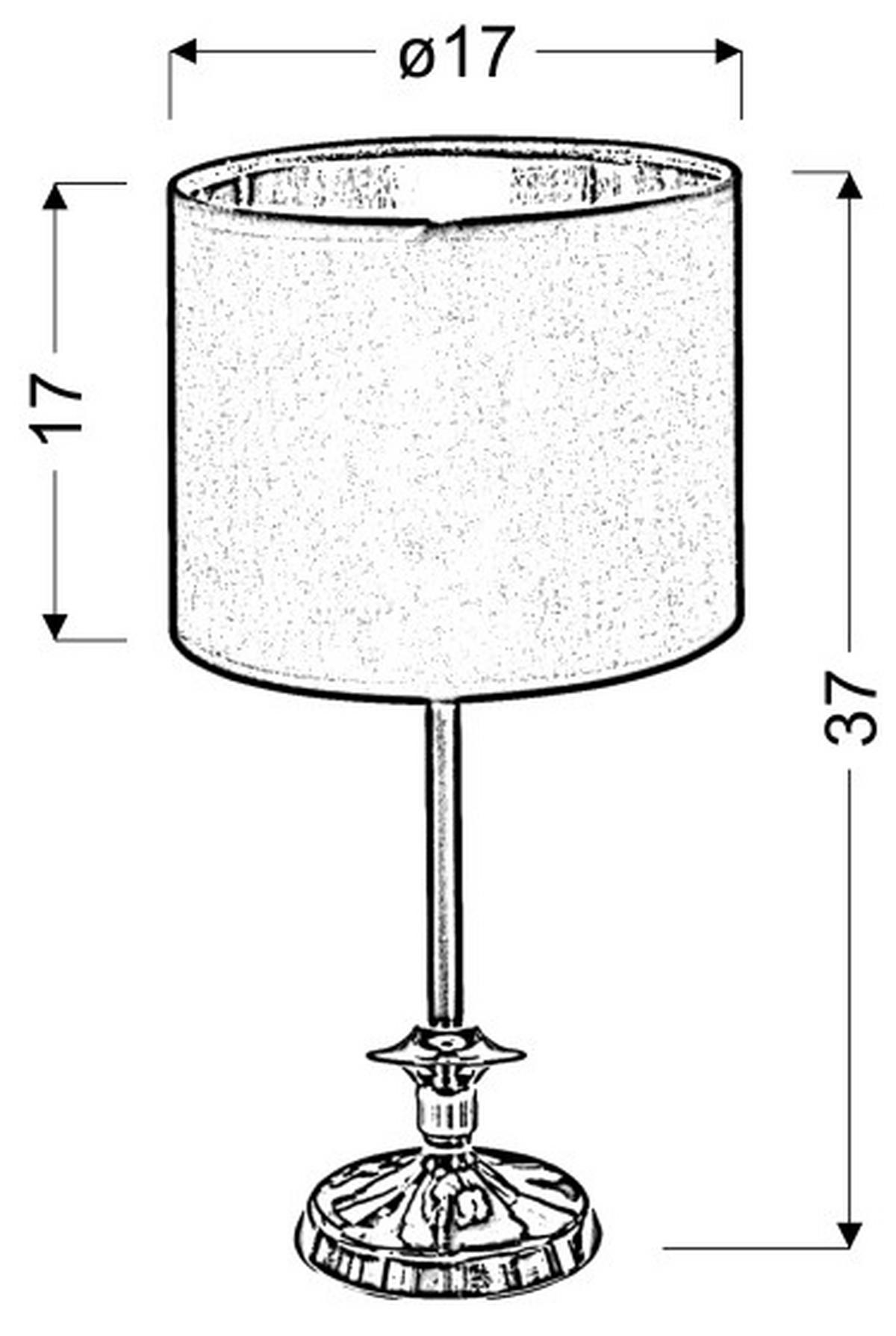 Svjetiljka Stolna 41-38784 - crna, Basics, metal/tekstil (17/17/37cm)
