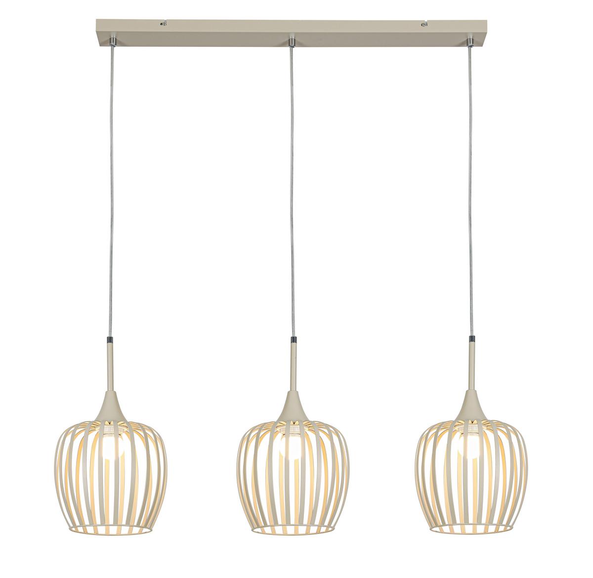 Hängeleuchte Martin Sandfarben max. 120 Watt - Sandfarben, MODERN, Kunststoff/Metall (90/21/150cm) - Mömax