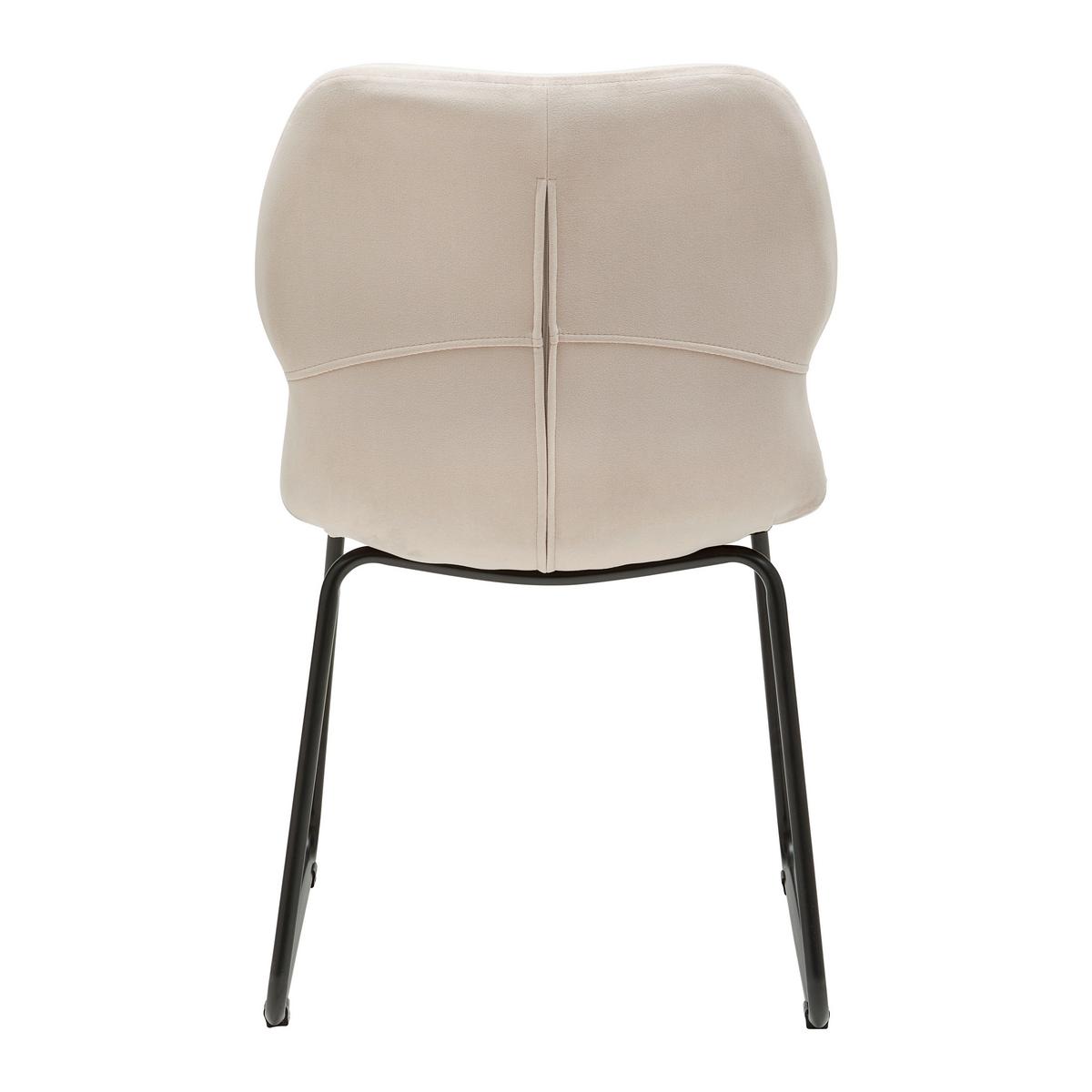 KRZESŁO ALICA - beżowy/czarny, Modern, metal/drewno (46/83/57cm) - Bessagi Home