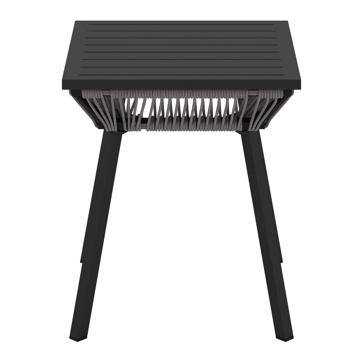 Balkonset Bela Hellgrau Hellgrau Outdoorstoff/Metall - Hellgrau/Schwarz, MODERN, Textil/Metall - Bessagi Garden