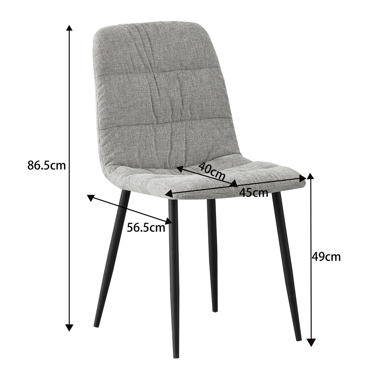 ZESTAW KRZESEŁ JEFF    -BOXXX- - beżowy/czarny, Design, metal/tkanina (43/84/56cm) - Boxxx
