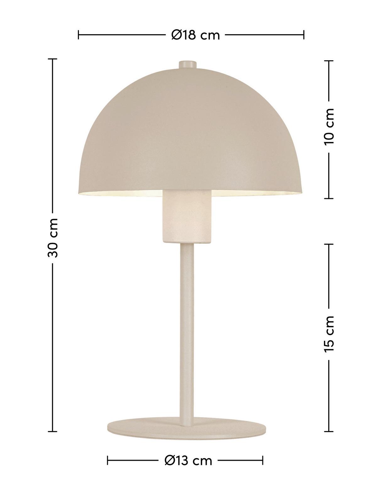 Tischleuchte Jertz Beige max. 25 Watt - Beige, KONVENTIONELL, Kunststoff/Metall (18/18/30cm) - Mömax