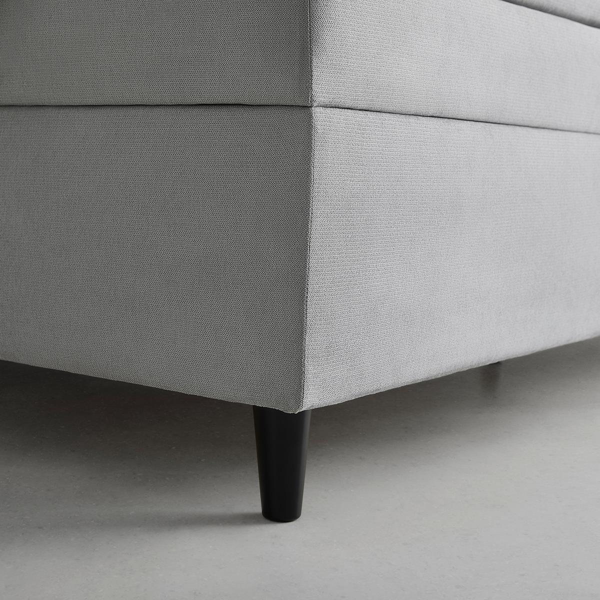 Boxspringbett Miami in Grau ca. 180x200cm - Schwarz/Grau, Konventionell, Holz/Holzwerkstoff (180/200cm) - Mömax