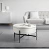 SOFFBORD MALABO - vit/svart, Modern, metall/trämaterial (80/45/80cm) - Premium Living