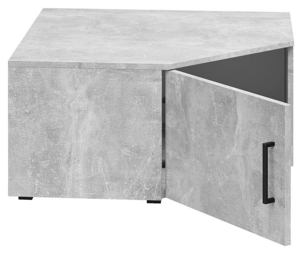 Aufsatzschrank Multistauraum Betonoptik - Schwarz/Grau, Modern, Holzwerkstoff/Kunststoff (71,5/35/71,5cm) - Premium Living